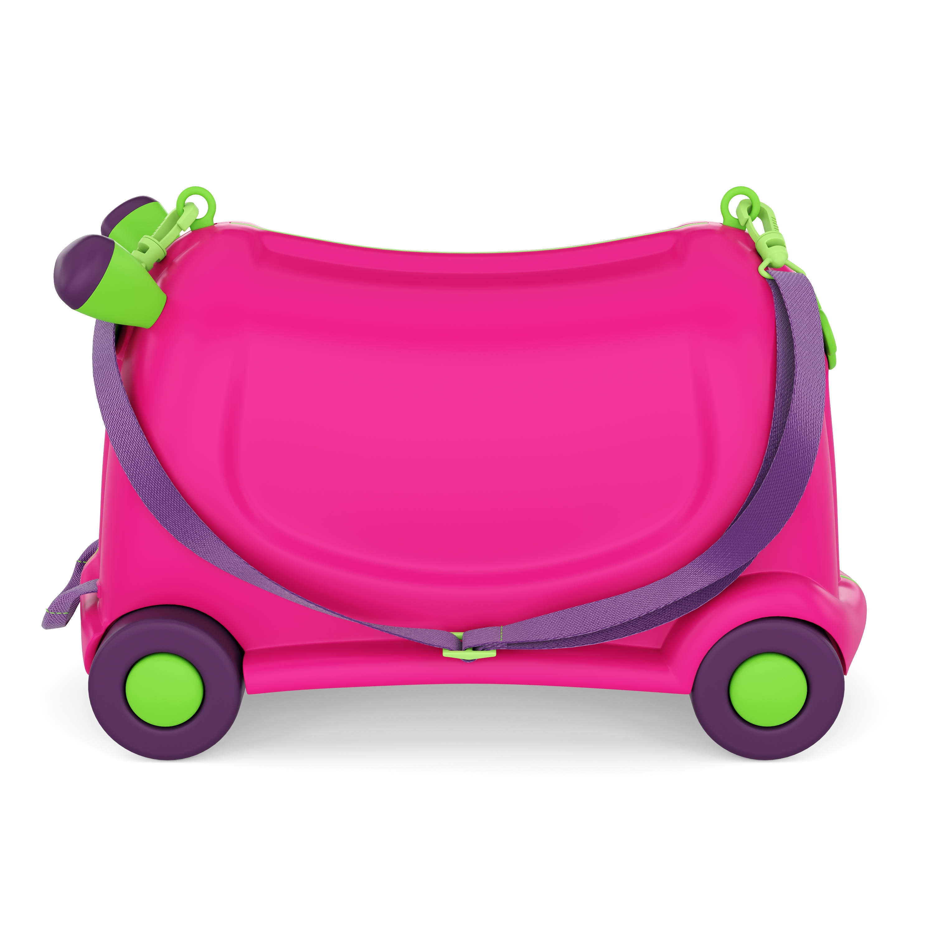 Kinderkoffer Hartschalenkoffer mit Sitzfläche pink