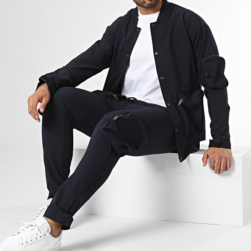 Ensemble Veste Et Pantalon Cargo Bleu Marine