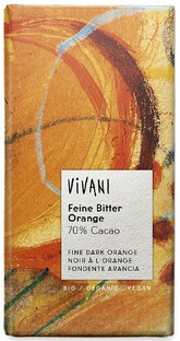Vivani Chocoladereep Puur met Sinaasappel 100GR