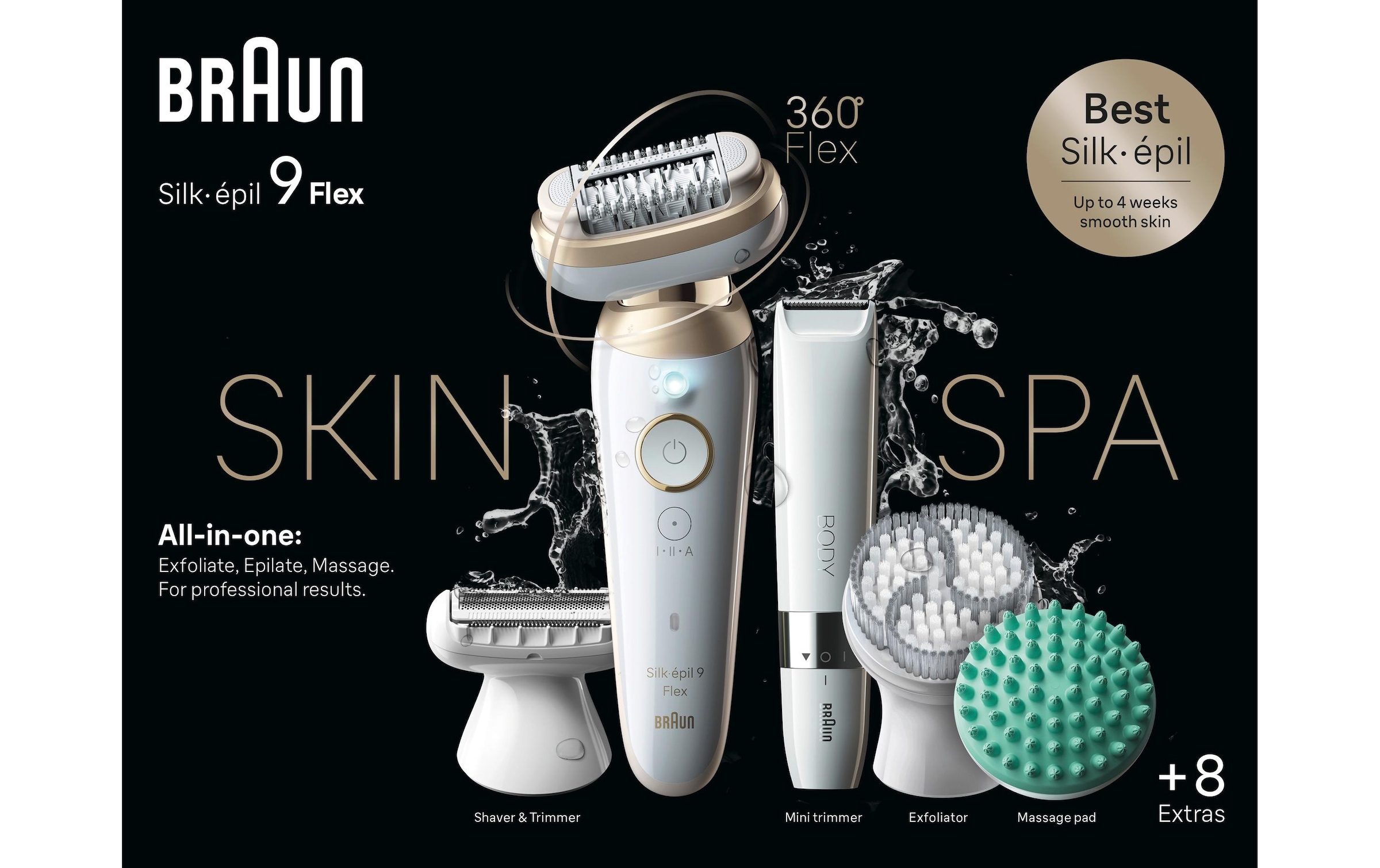 Braun Epilierer »Silk·épil 9 SkinSpa Flex 9-481 3D«