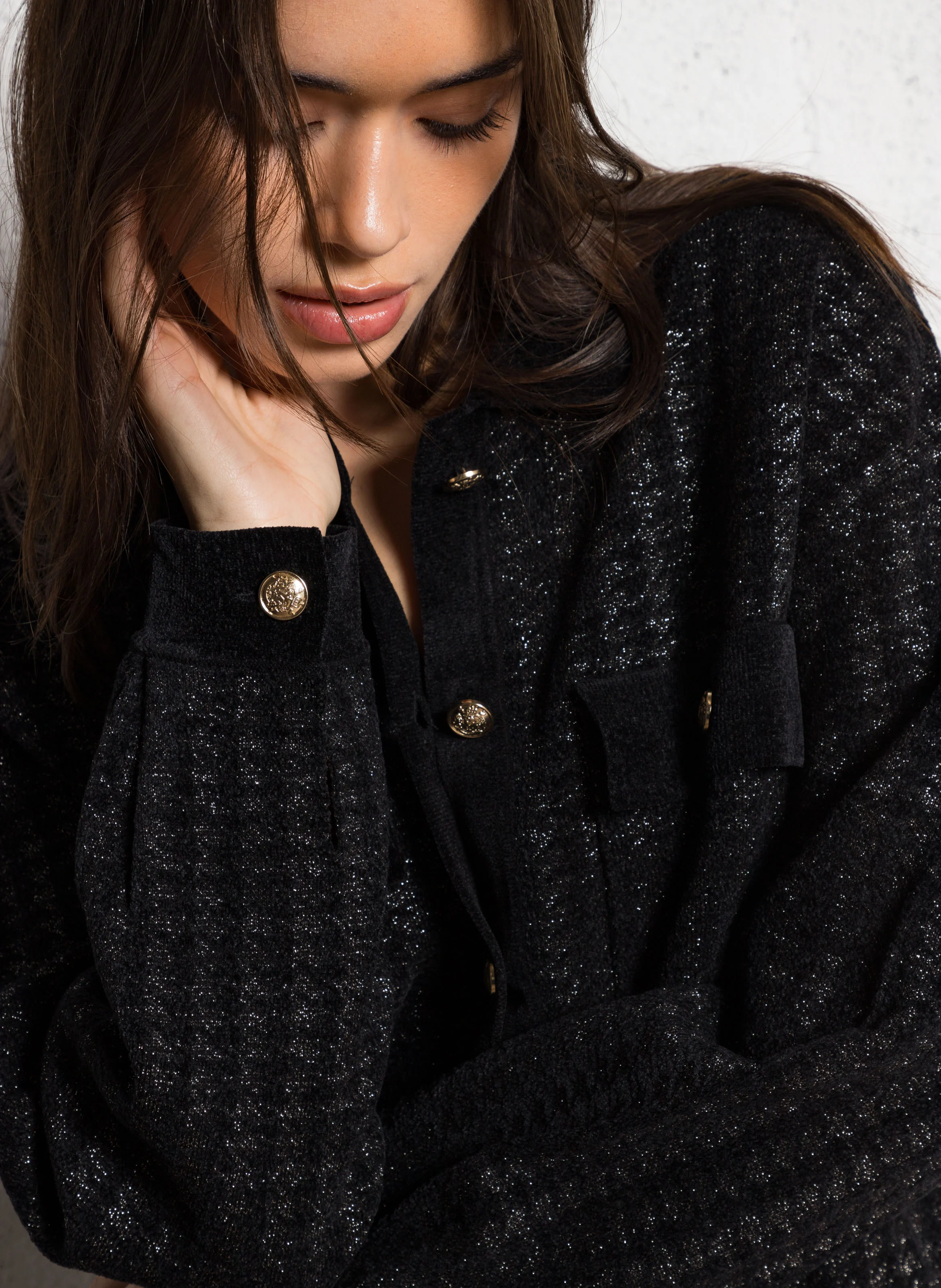 MVAZOU - Gilet ample col classique | Noir