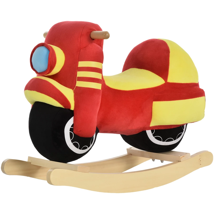 HOMCOM Kinder Schaukelwippe als Motorrad rot, gelb