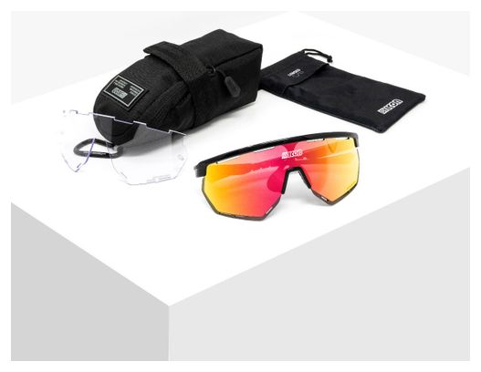 Lunettes SCICON Aerowing Noir / Rouge Miroir