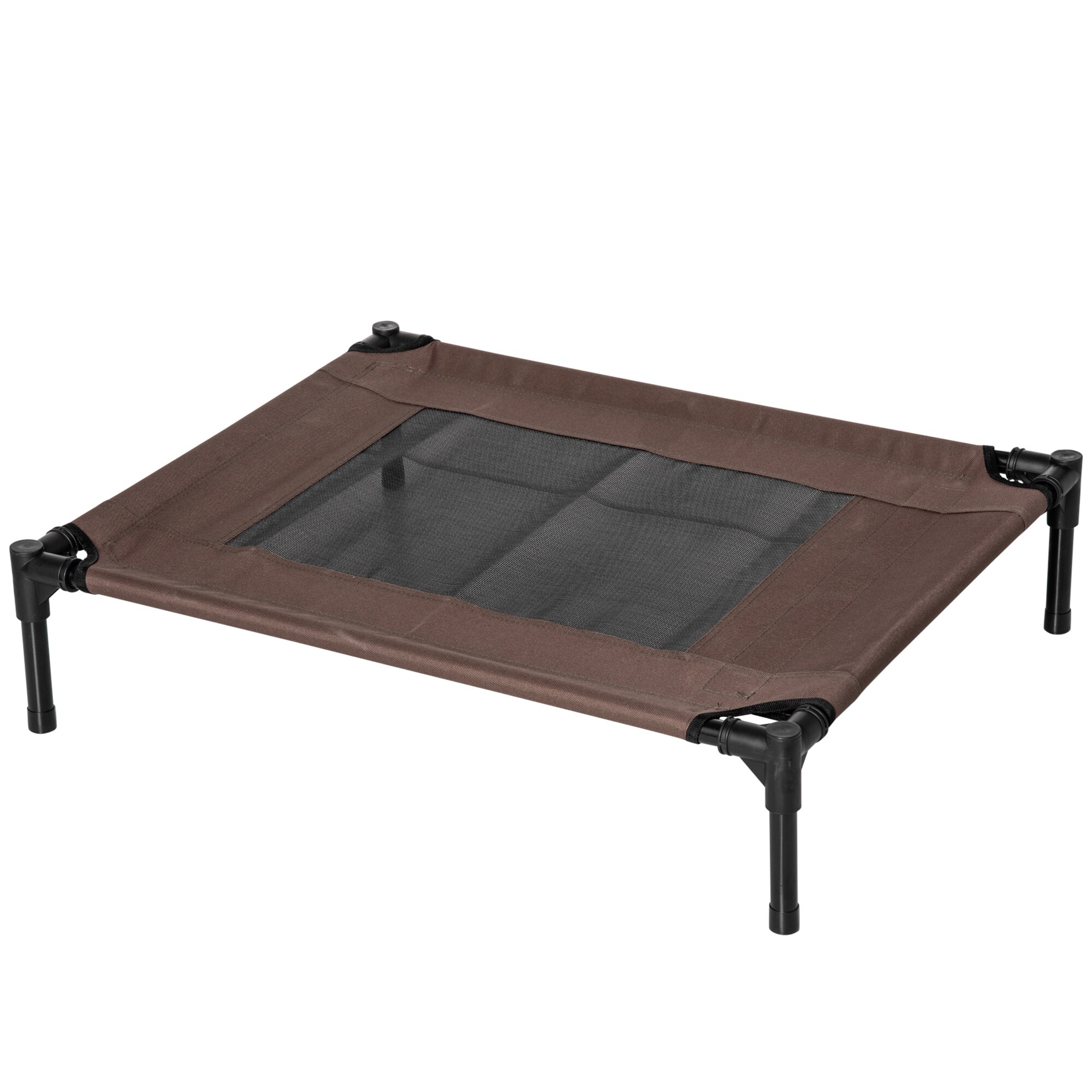 PawHut Hundebett mit erhöhtem Design braun 76L x 61B x 18H cm