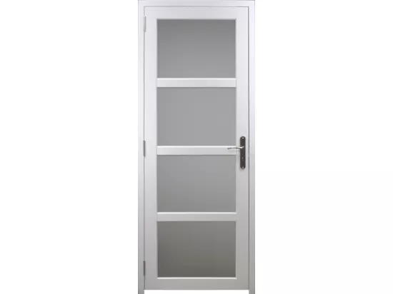 Bloc Porte Tamera Blanc H204 X L73 Poussant Droite Côtes Tableau Gd Menuiseries