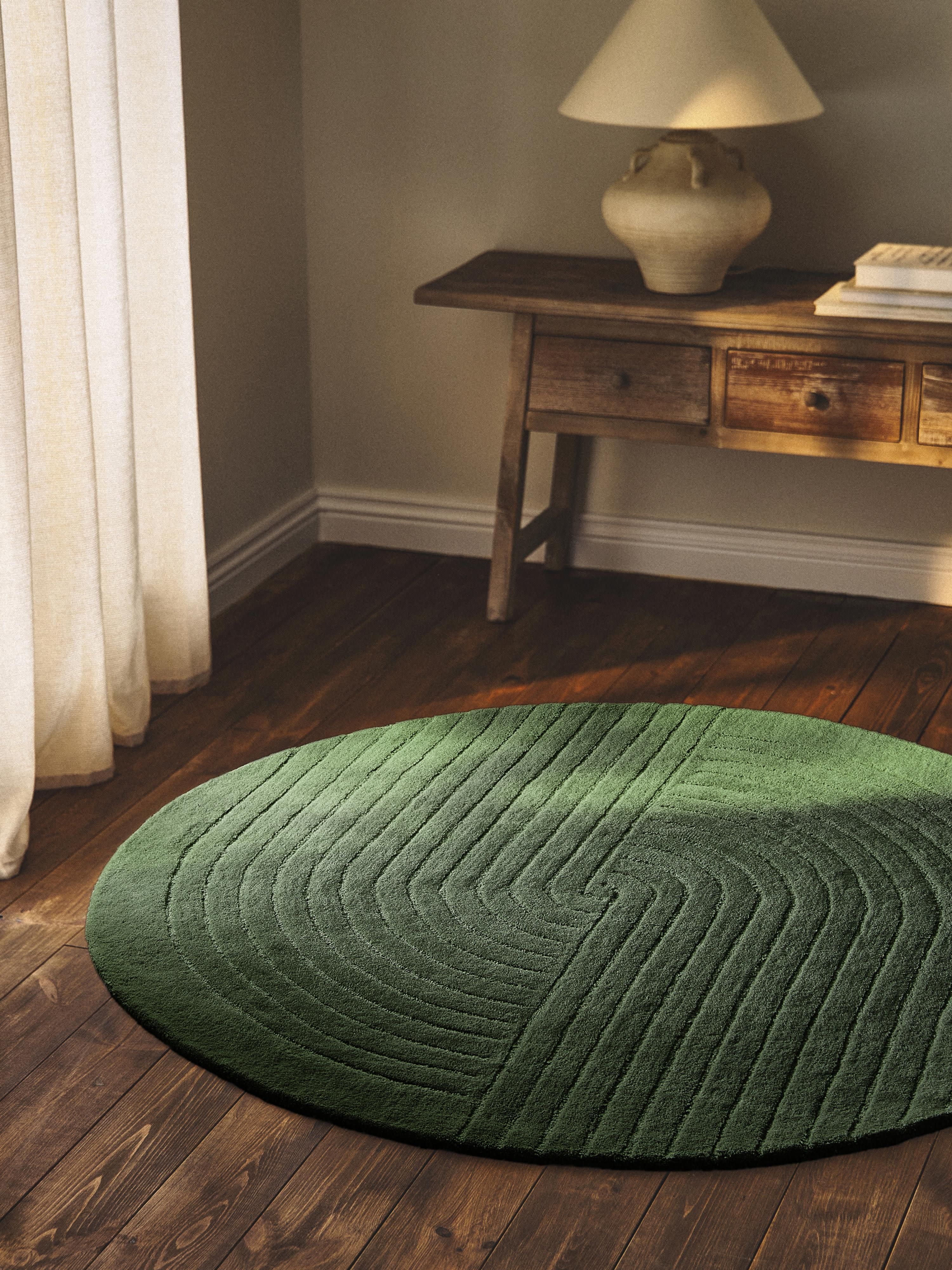 Rond wollen vloerkleed Mason, handgetuft
