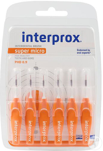 Interprox Interproximal Premium Super Micro Orange 0,9mm Set 6 Pièces (31193)
