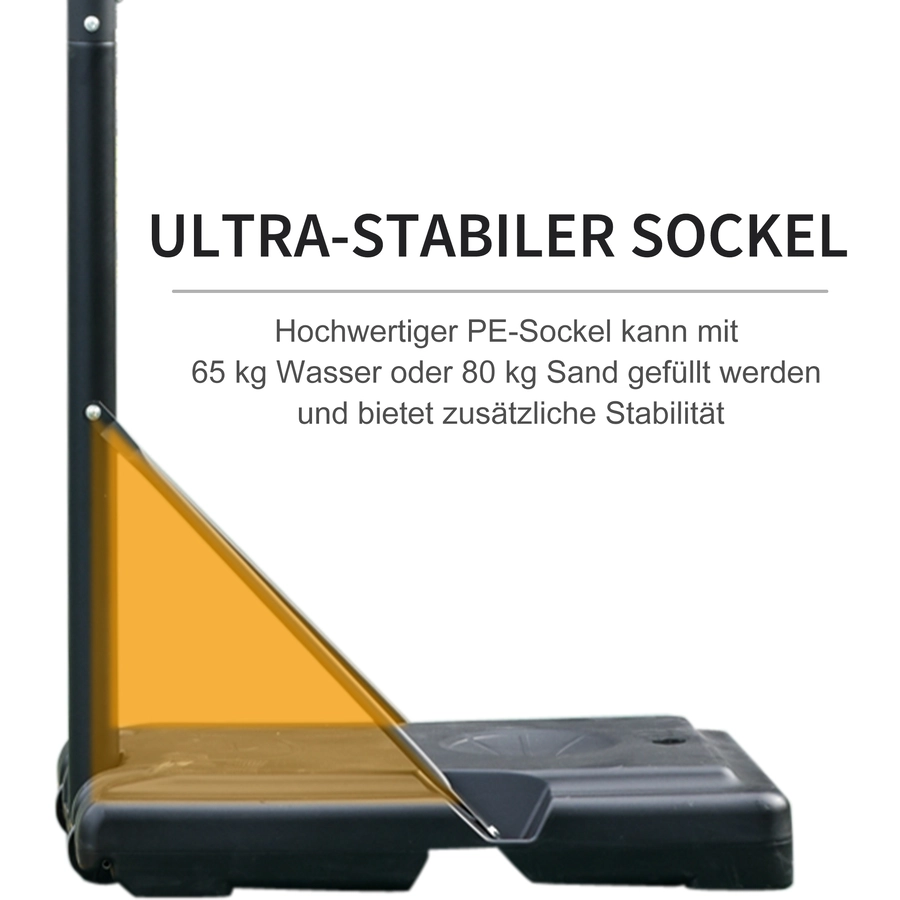 HOMCOM Basketballständer Schwarz