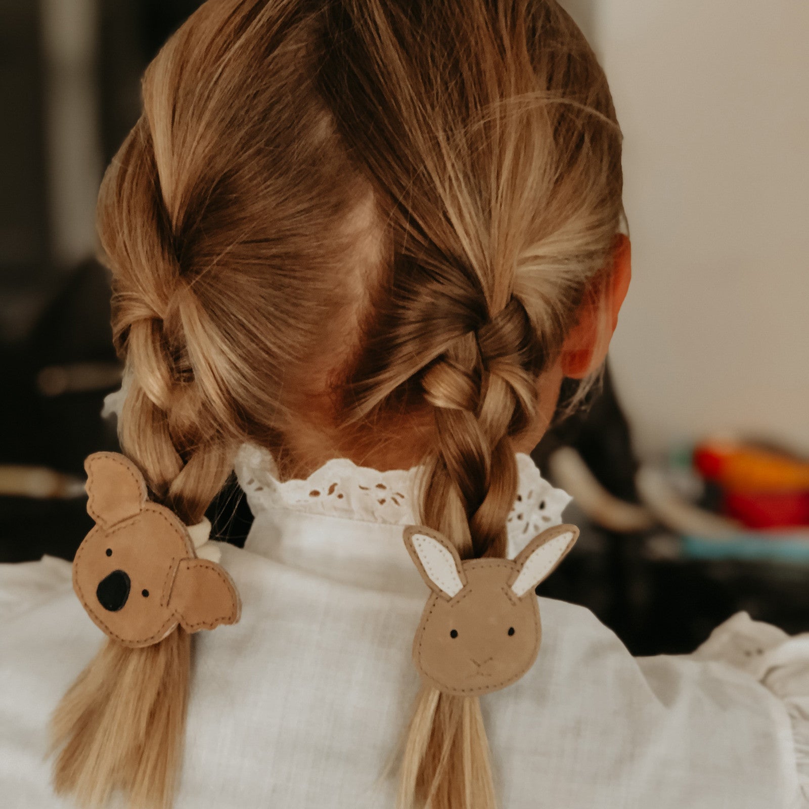 Haarspange Josy Bunny Taupe Nubuck