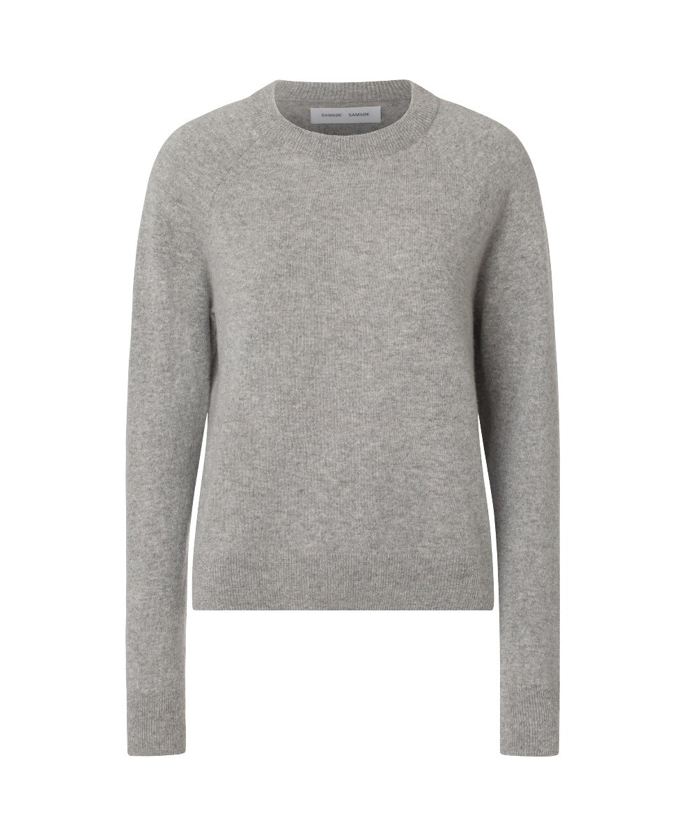 Samsøe Samsøe  Boston o-neck 6304 knit - Grey Melange