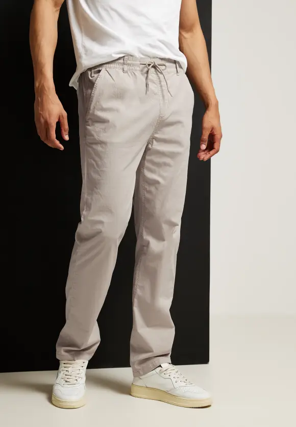Relaxed Fit Chino Jogger - light sand beige