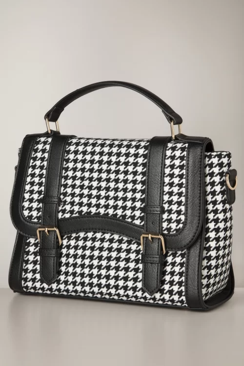 Banned Retro Joy to the World Messenger handtas in zwart en wit