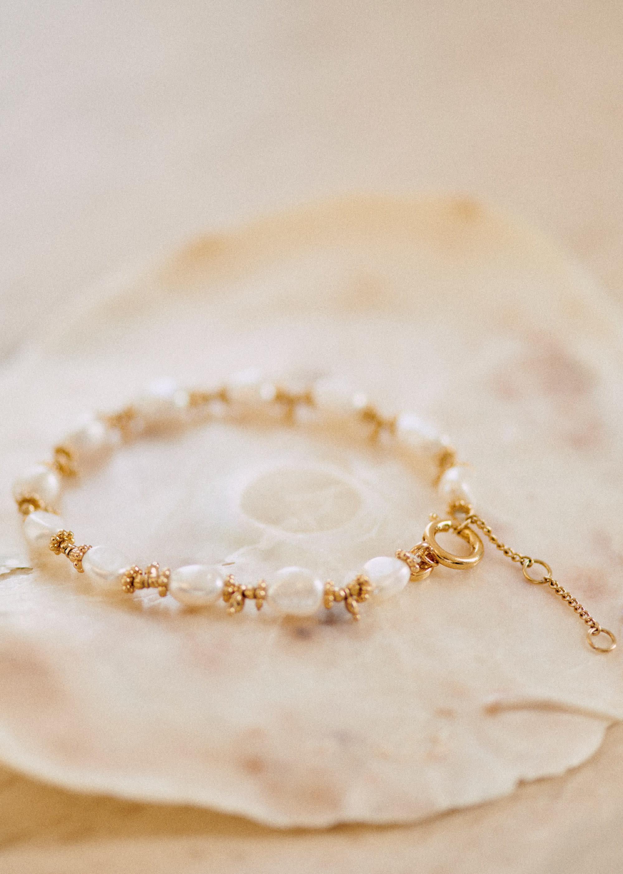 Bracelet de cheville Milo - Nacre doré - E-SHOP/BIJOUX Bracelets & Bagues 5905861
