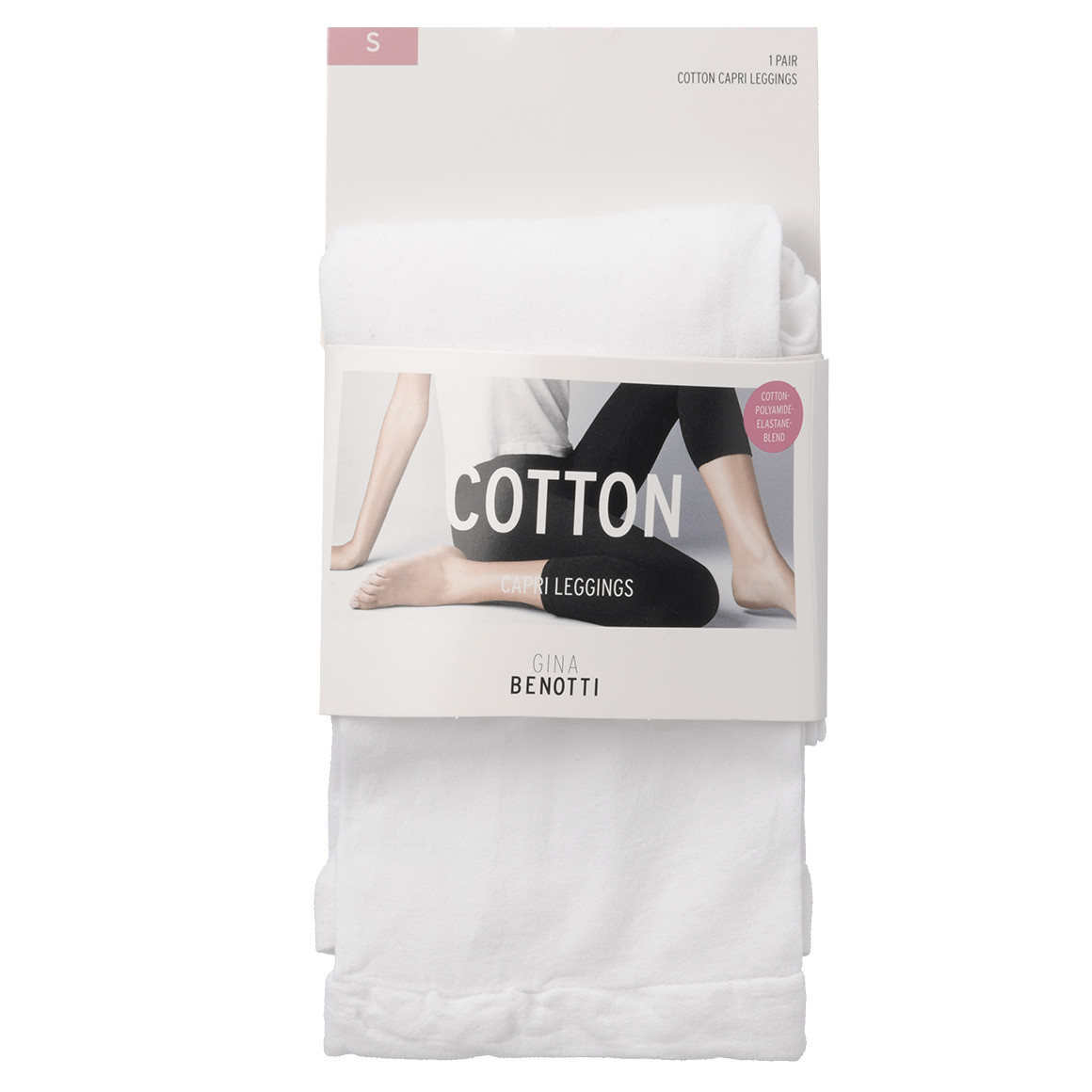Gina Benotti Damen Capri-Leggings mit Baumwolle weiss