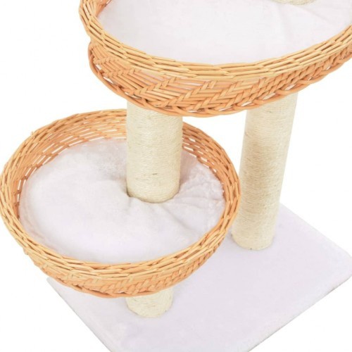 Arranhador de 3 níveis para gatos, marrom