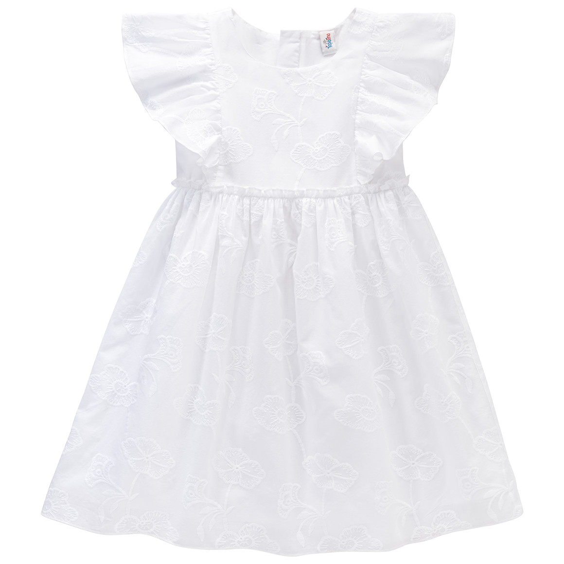 Topolino Festliches Mädchen Kleid mit Stickerei weiss