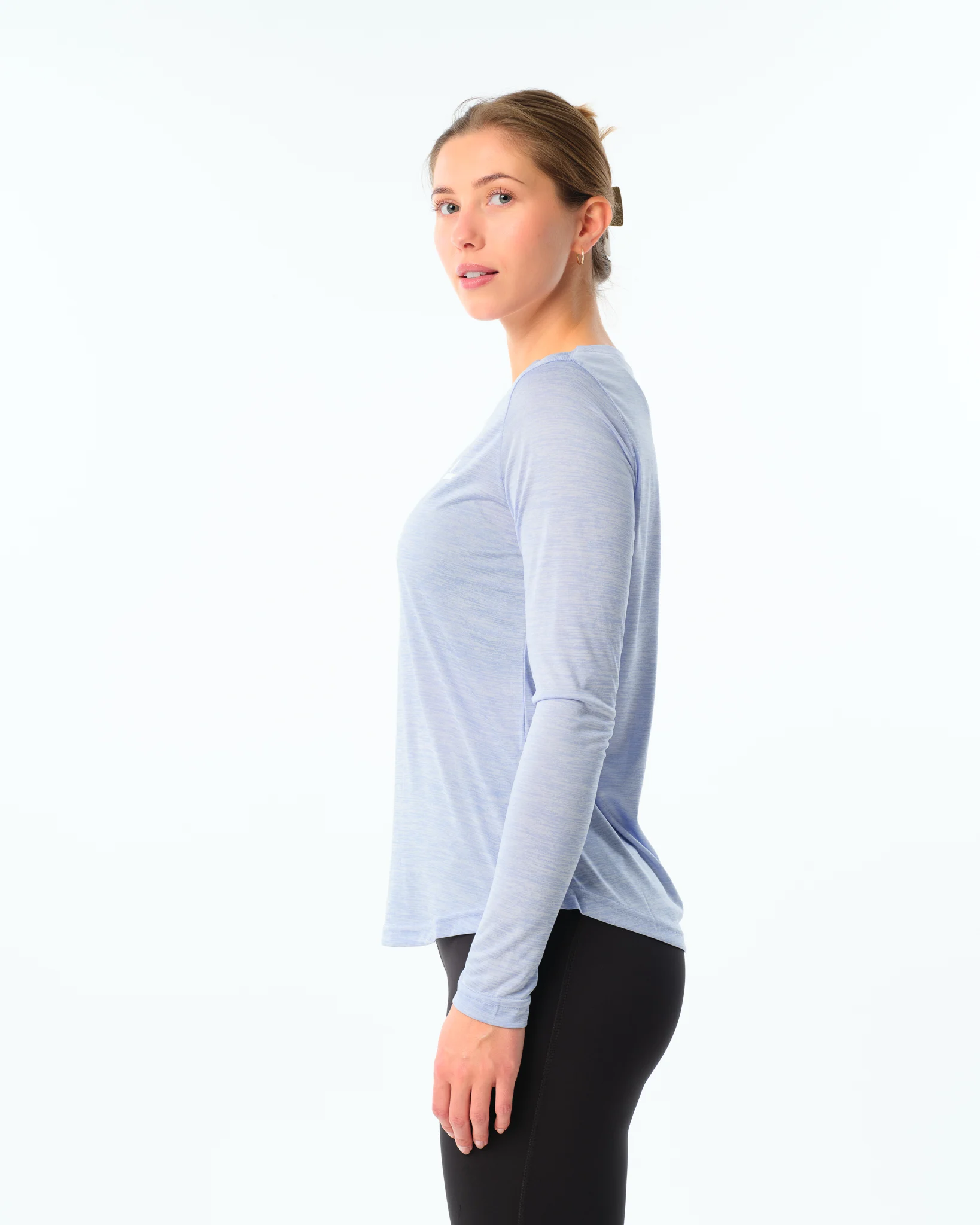 LEVITY Essential Marl Long Sleeve Blue Hydrangea Marl