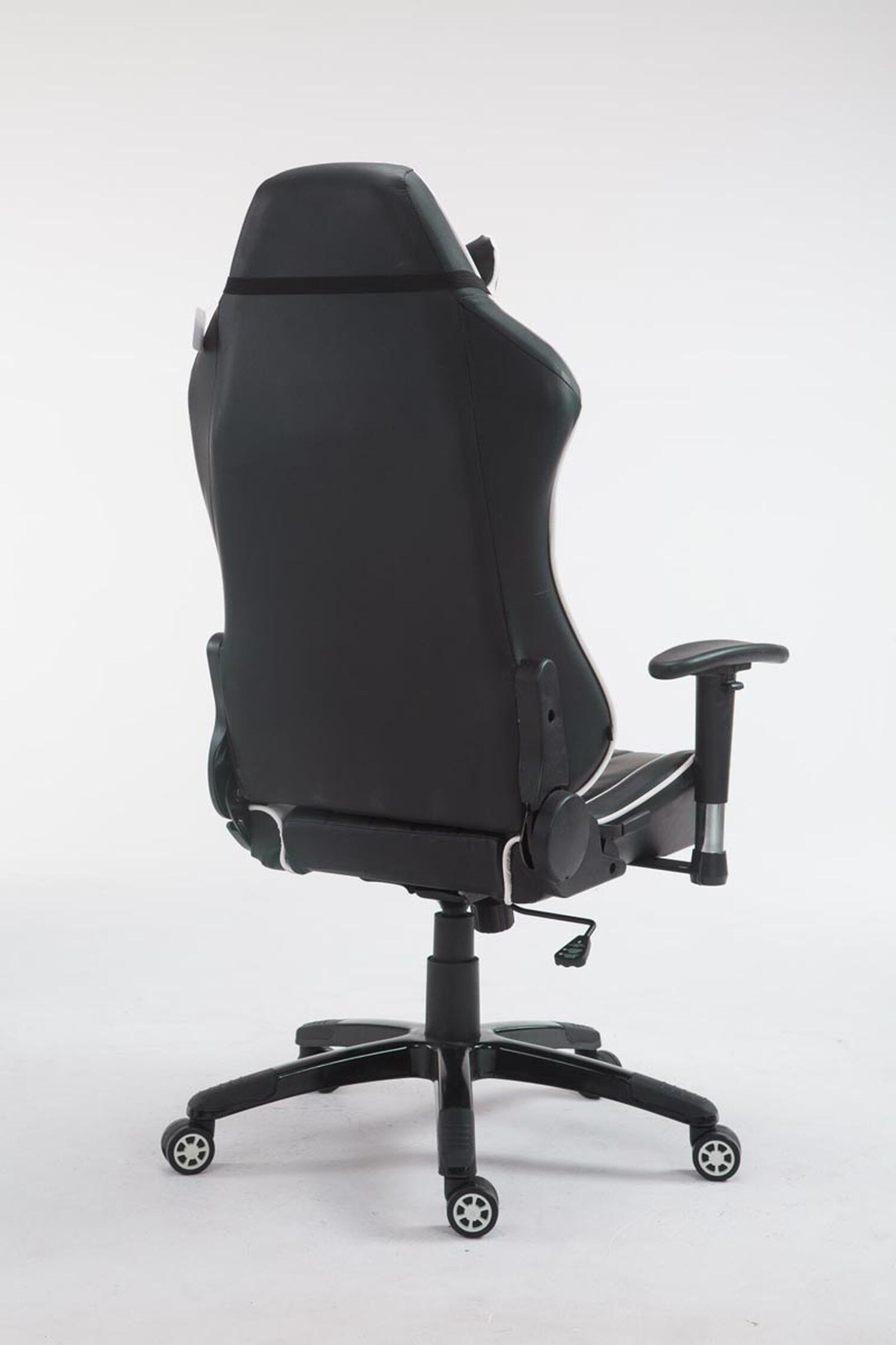 TPFLiving Racing Bürostuhl Shiva Kunstleder Schwarz/Blau