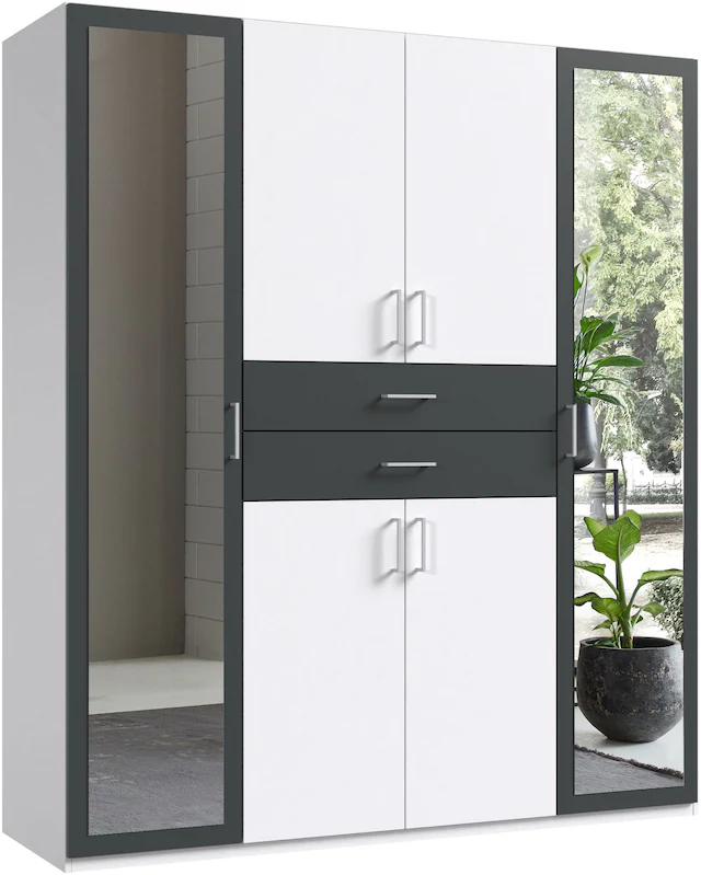 Wimex Kleiderschrank »Diver Drehtürenschrank mit Spiegel, 180, 225 o. 270cm breit« Bestseller Schlafzimmerschrank wahlweise 3 Innenausstattungen