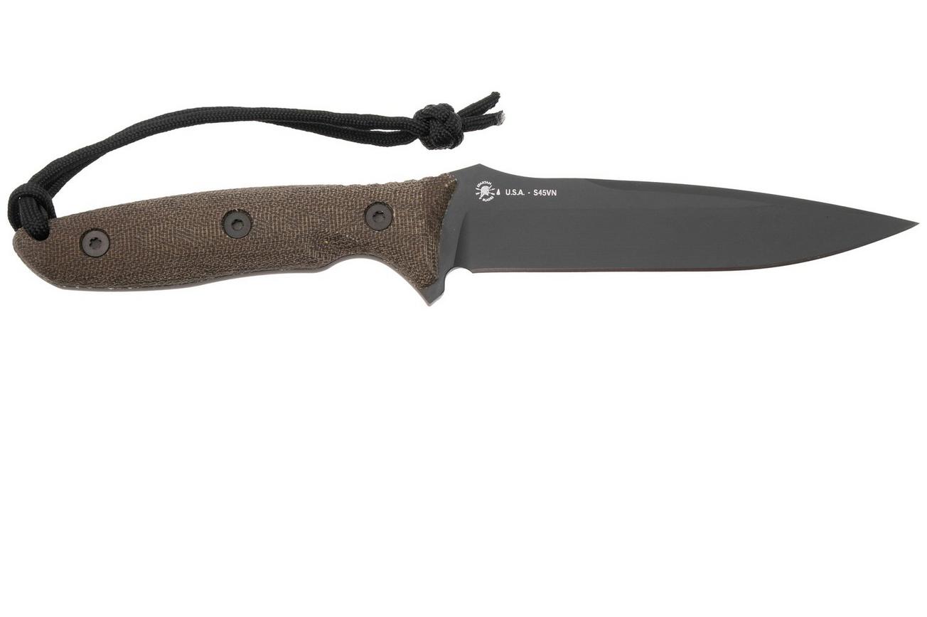 Spartan Blades Moros SB53BKGRKYBK Black, Green Micarta, survivalmes, kydex schede