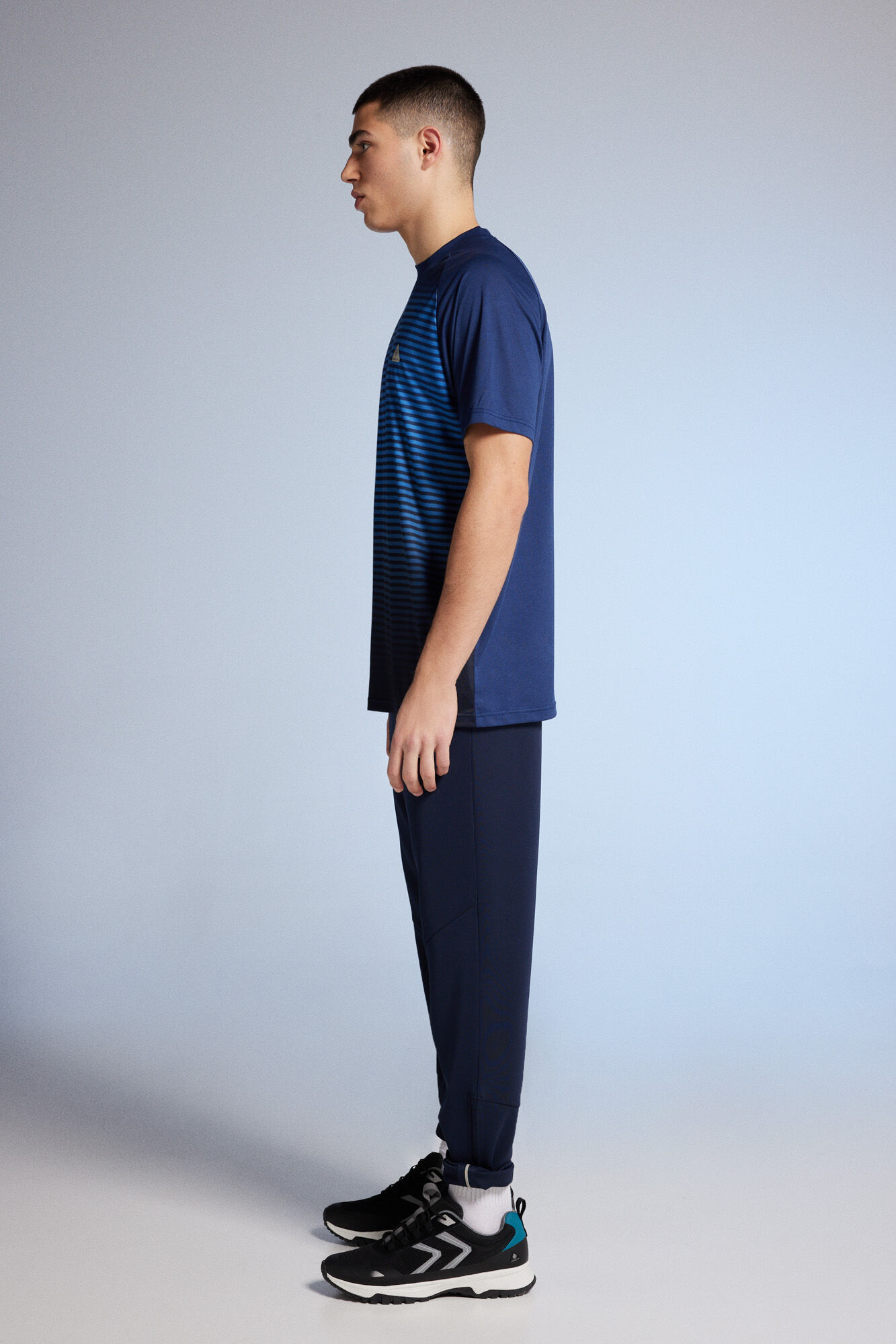 Camiseta Outdoor - azul médio