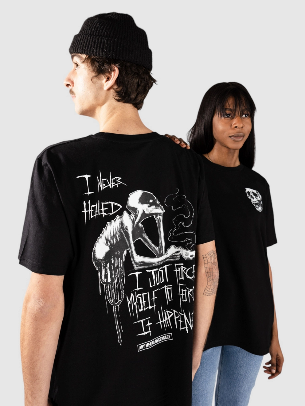 Any Means Necessary To Forget T-Shirt black