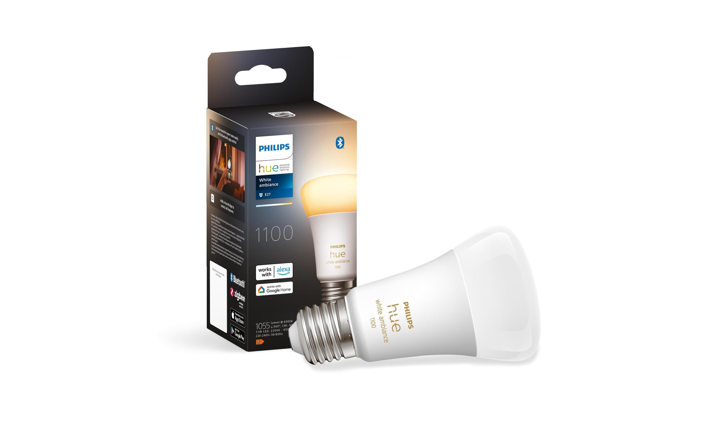 Leuchtmittel White Ambiance E27 Einzelpack 1100 lmPer Bluetooth steuerbares Hue E27-Leuchtmittel