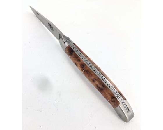 Laguiole Tradition 11 cm - 2 mitres - Thuyas Couteau de Poche Forge de Laguiole