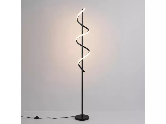 Grande lampe LED cascade spirale noire - Simaria