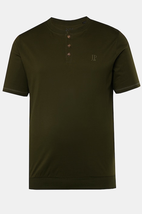 JP 1880 Schlafanzug, Bauchfit, Henley-Shirt, Halbarm, karierte Hose, bis 8 XL