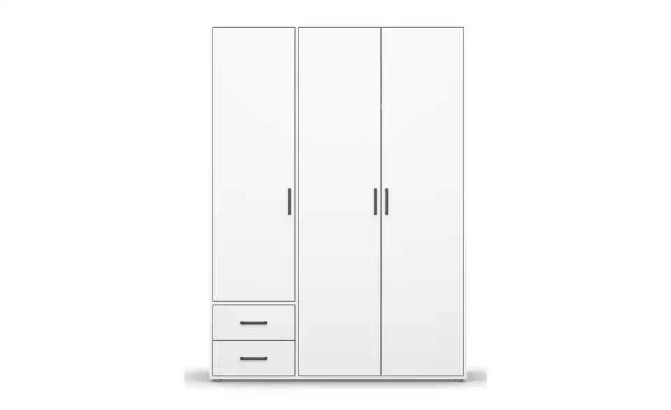 Drehtürenschrank ohne Absetzung 140 cm 3 Stück