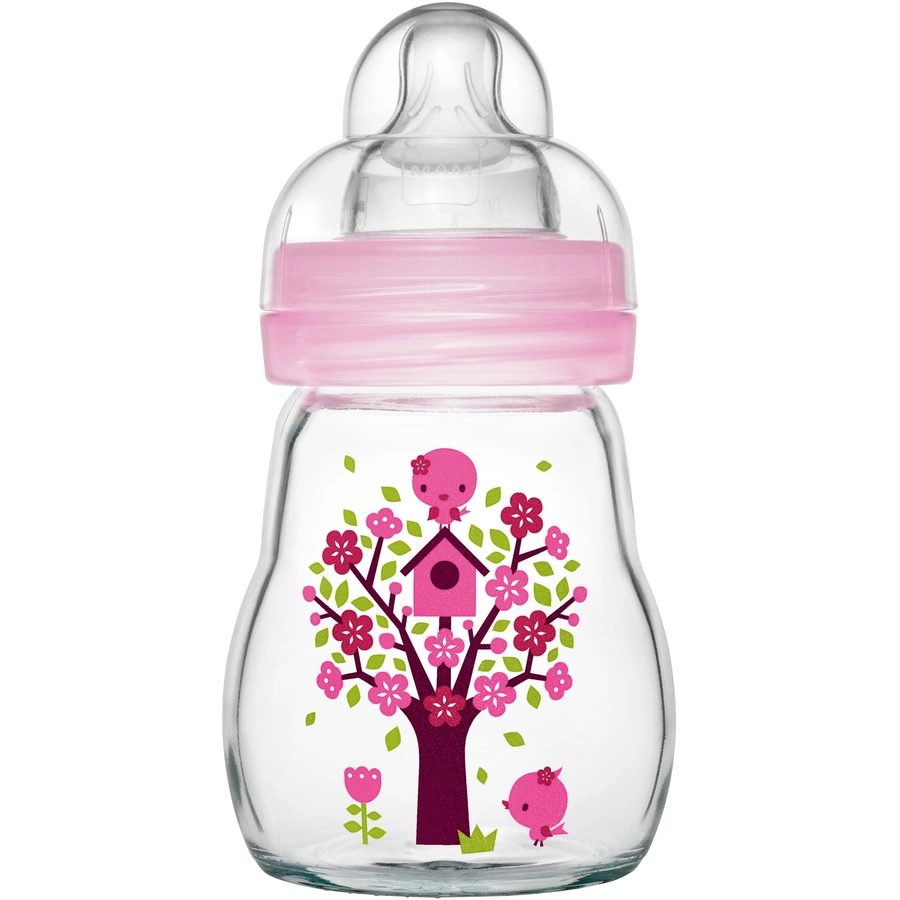 MAM Glasflasche Feel Good rosa 170 ml 0+ Monate
