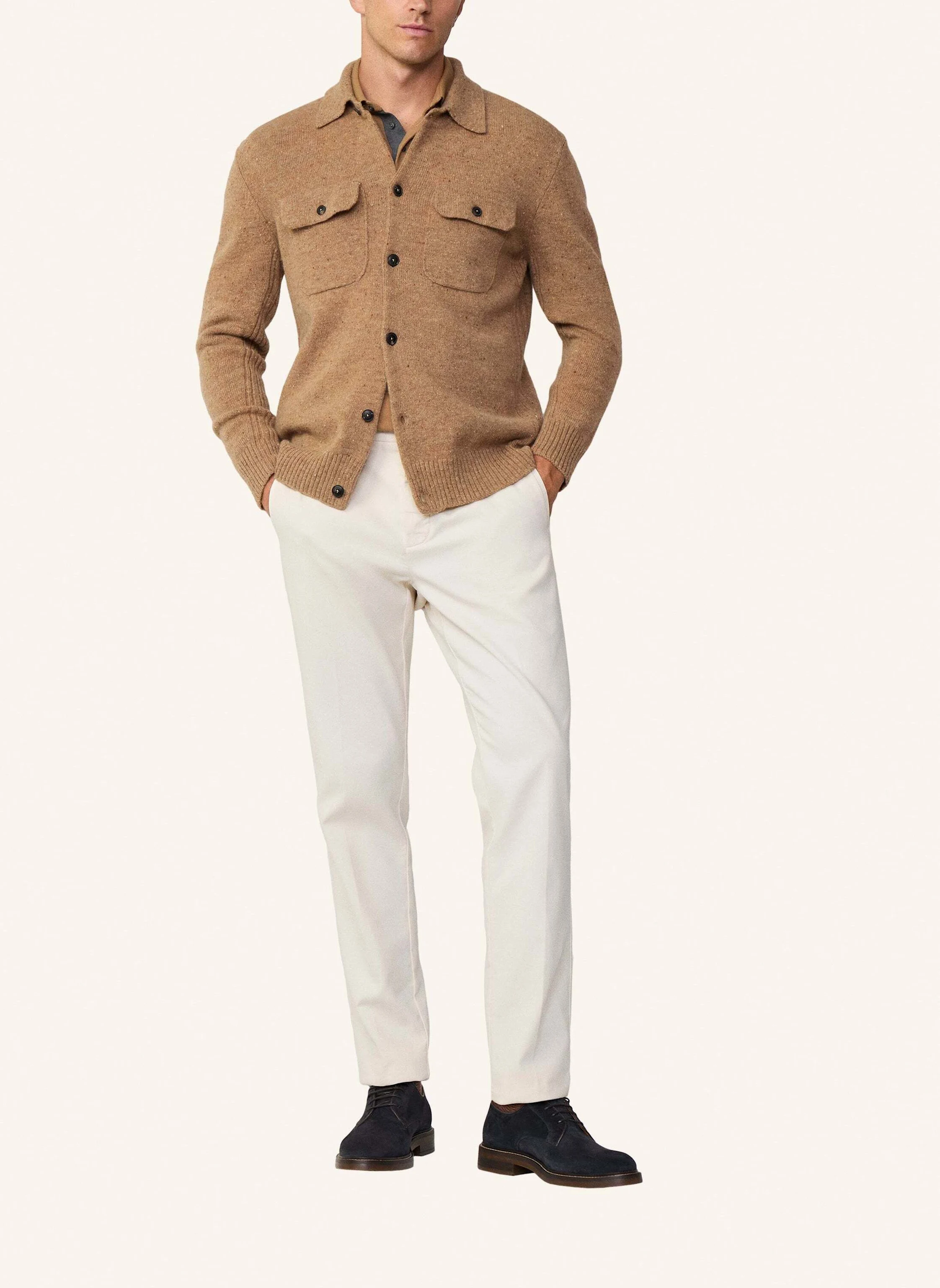 HACKETT LONDON Sweatjacke DONEGAL KNIT OVERSHIRT
