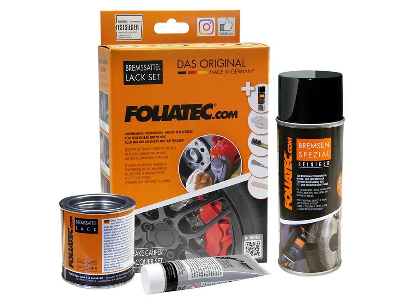 Foliatec Bremssattel Lack Set, Rot Ausreichend für die Lackierung von 4 Bremssätteln