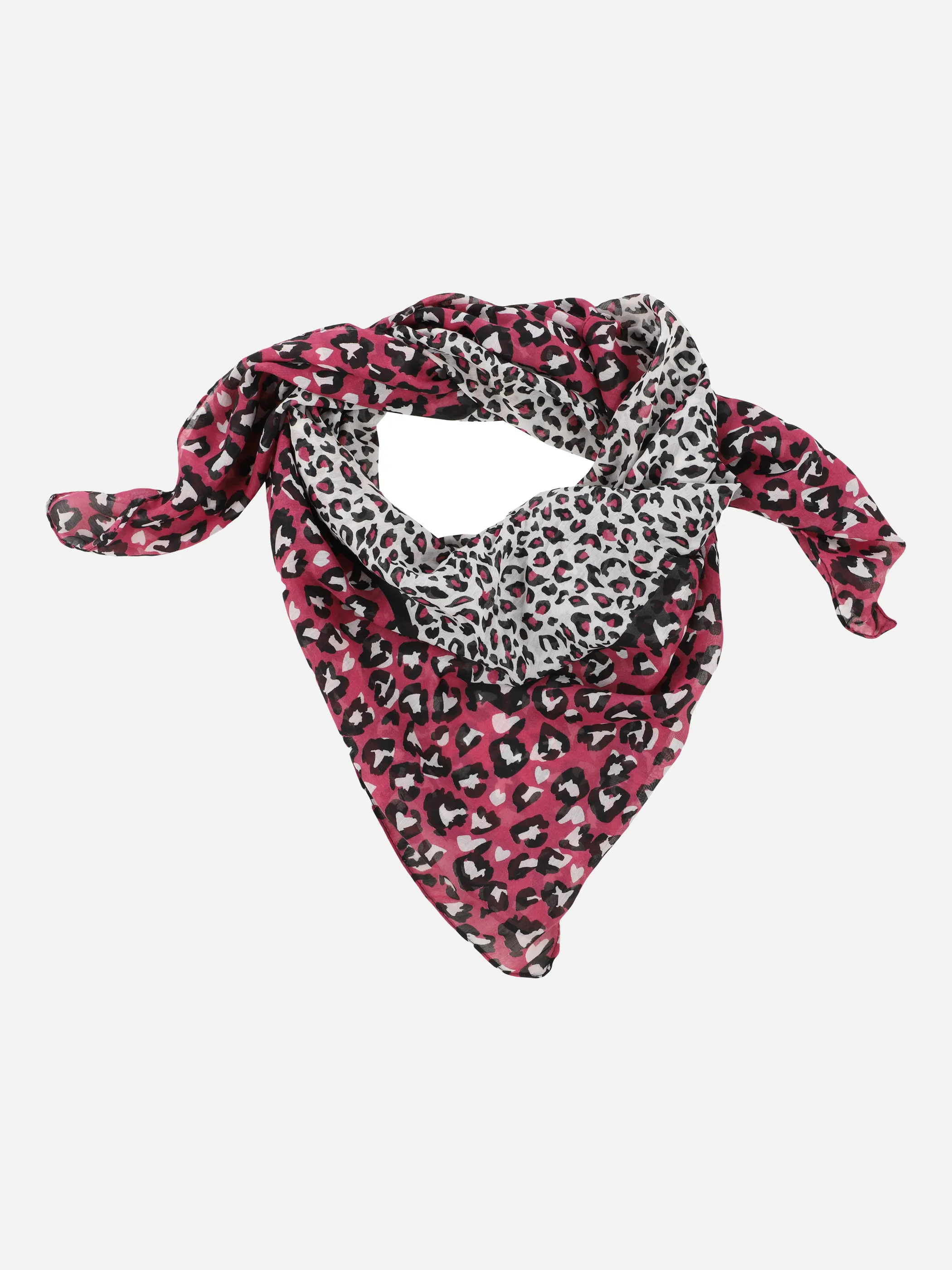 Damen Schal mit farbigem Leoprint