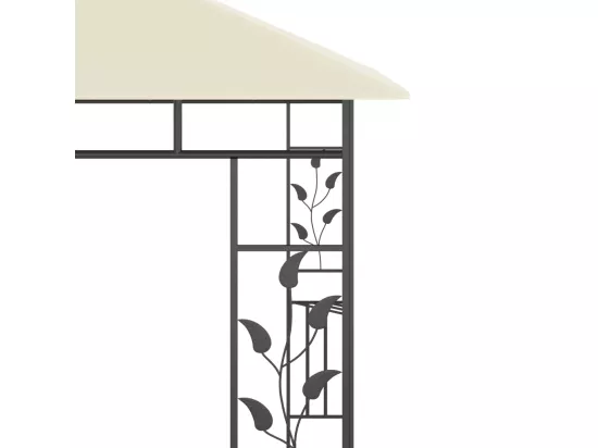 Belvédère avec moustiquaire 3x3x2,73 m Crème 180 g/m²