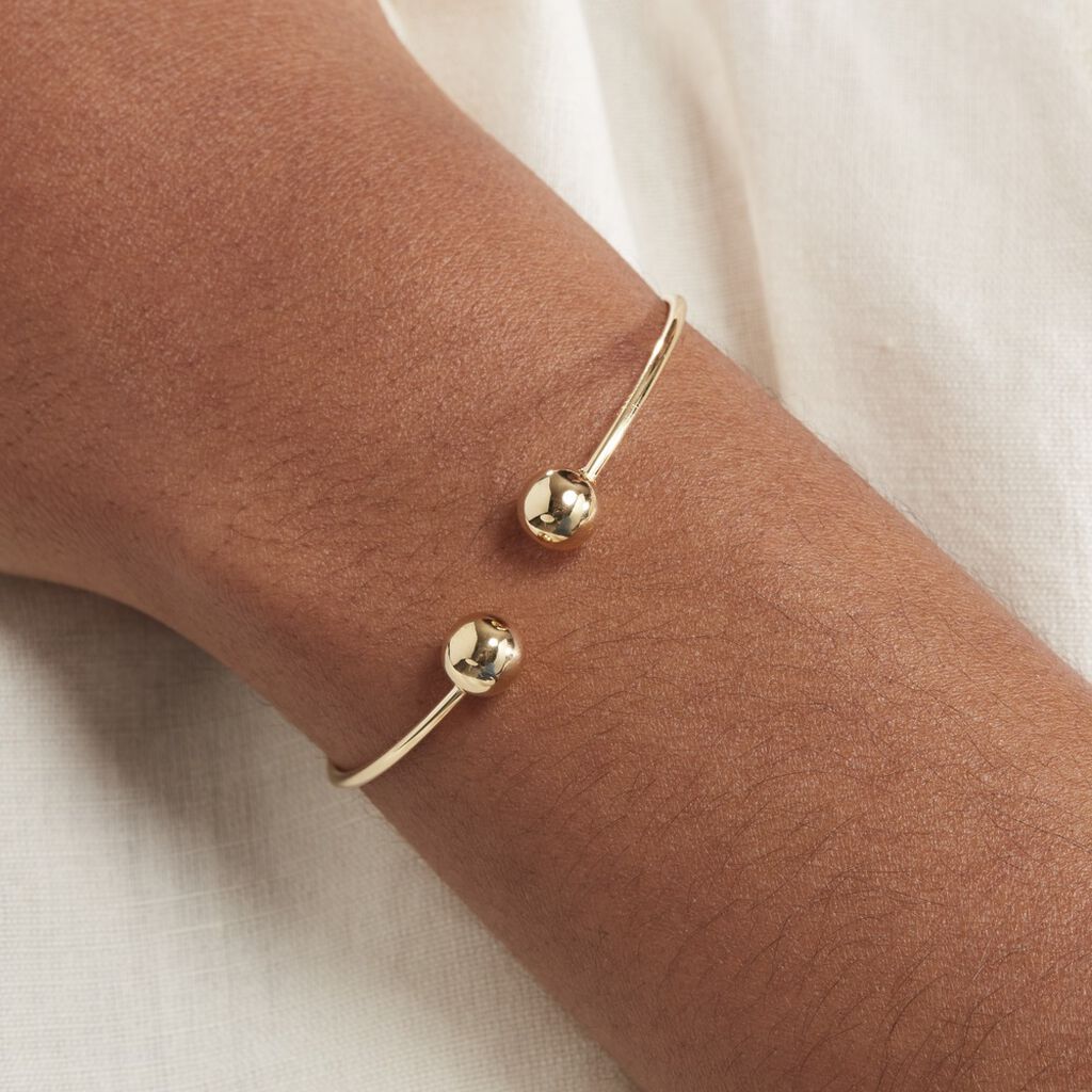 Bracelet Jonc Davina Boules Or Jaune