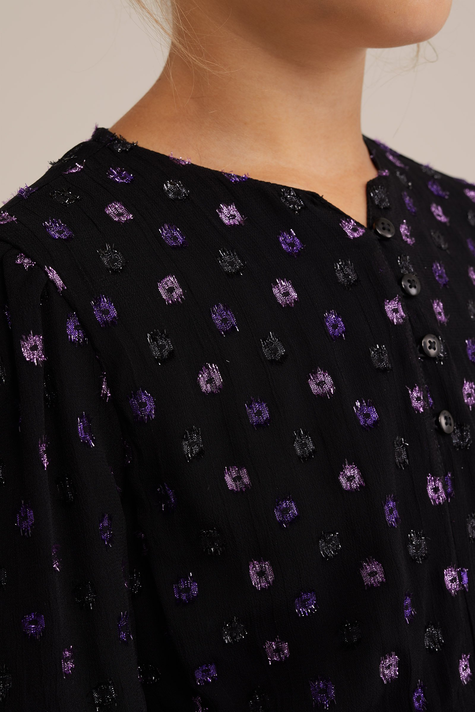 Meisjes jurk met dessin WE Fashion Paars