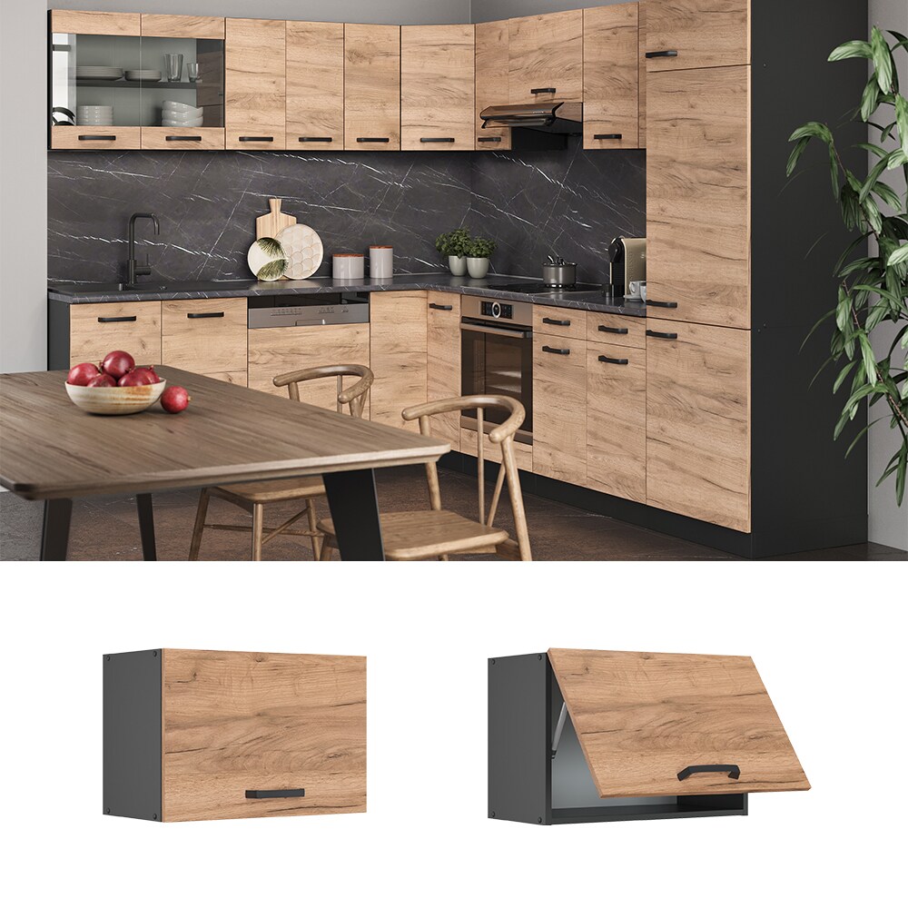 VICCO Küchenschrank Hängeschrank 60 cm flach R-Line Anthrazit