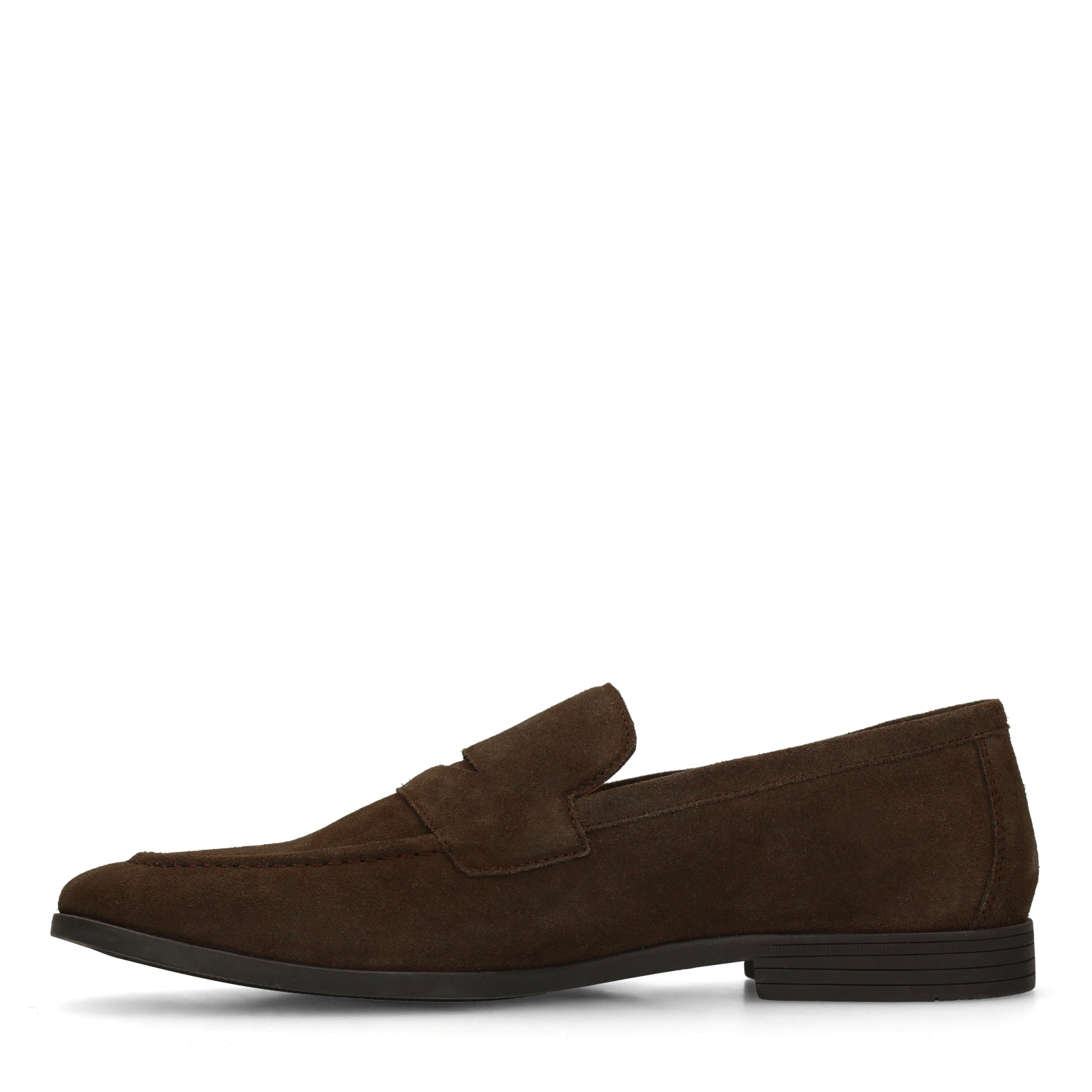 Donkerbruine suède loafers