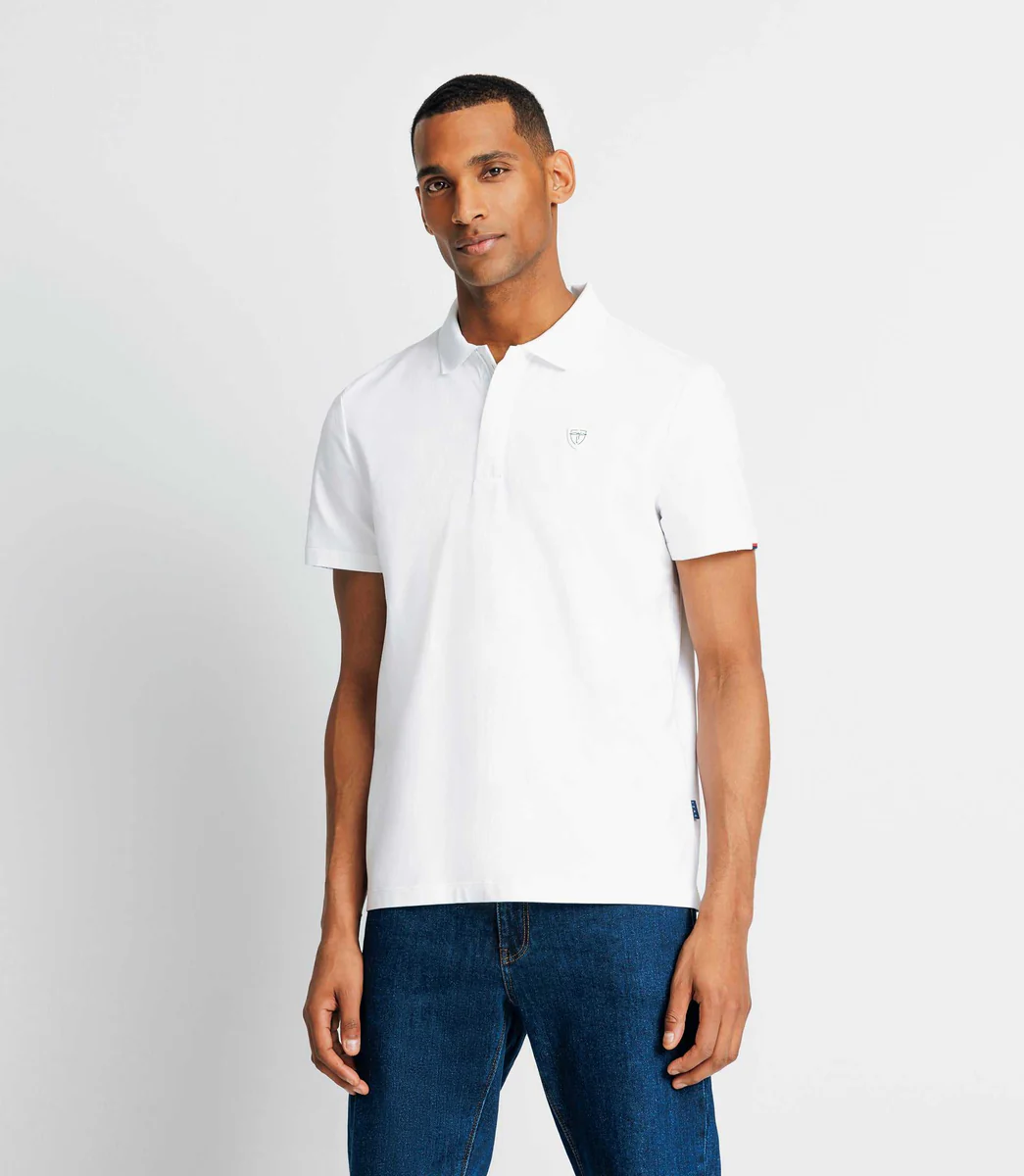 Polo avec patch blanc