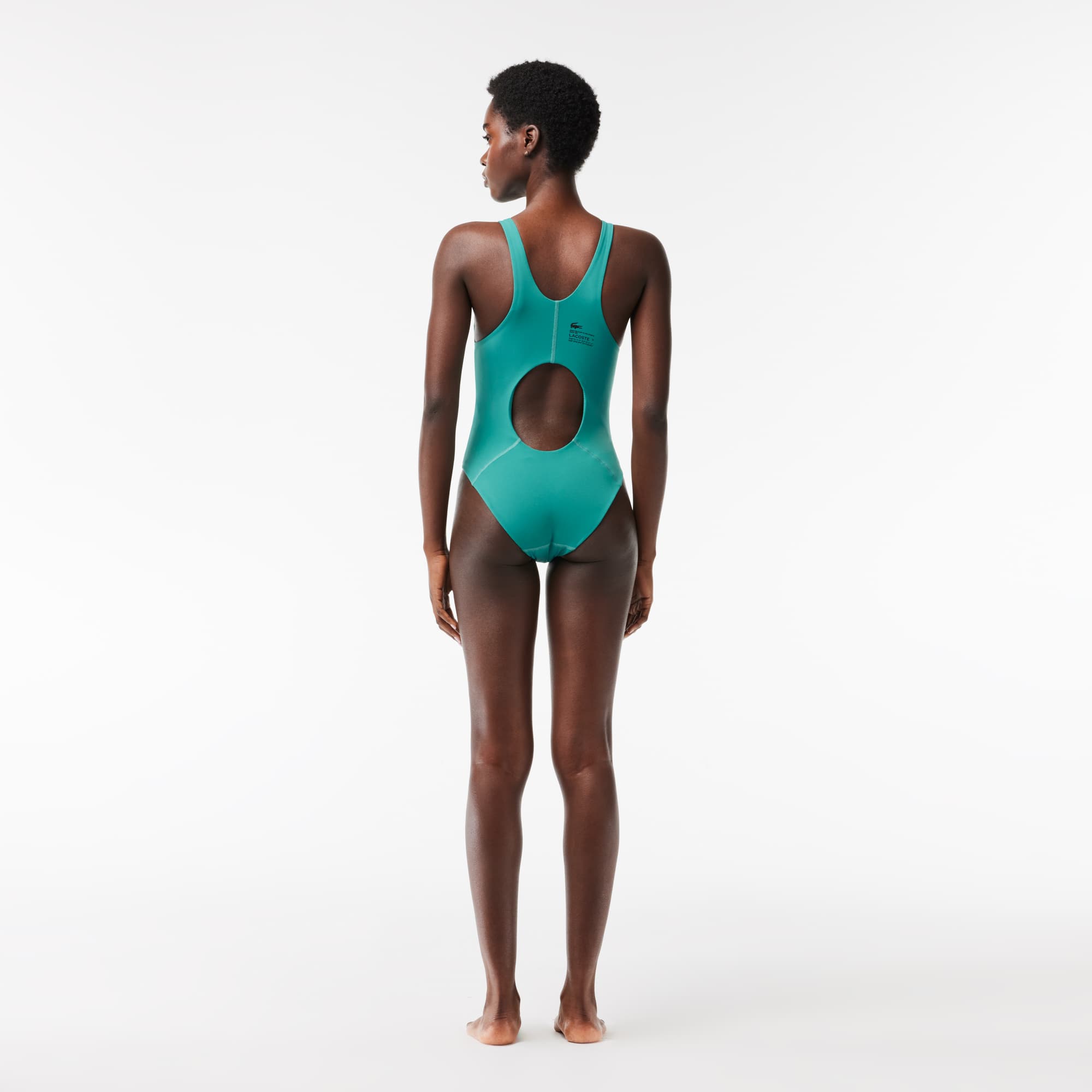 Maillot de bain une pièce femme Lacoste en polyamide recyclé Maillots de bain - Bleu - Lacoste - Femme