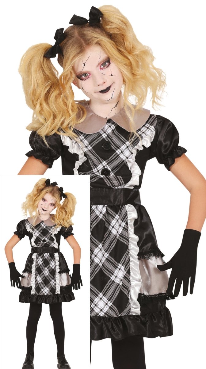 Halloween Jurk Meisje Porseleinen Pop