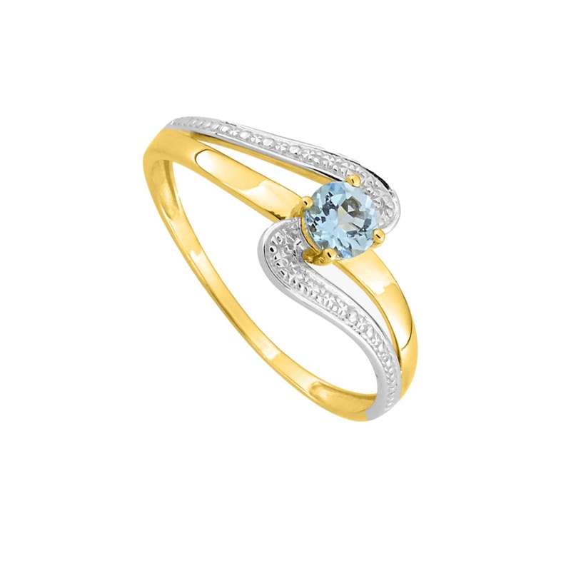 Bague femme - topaze - Or 9 Carats