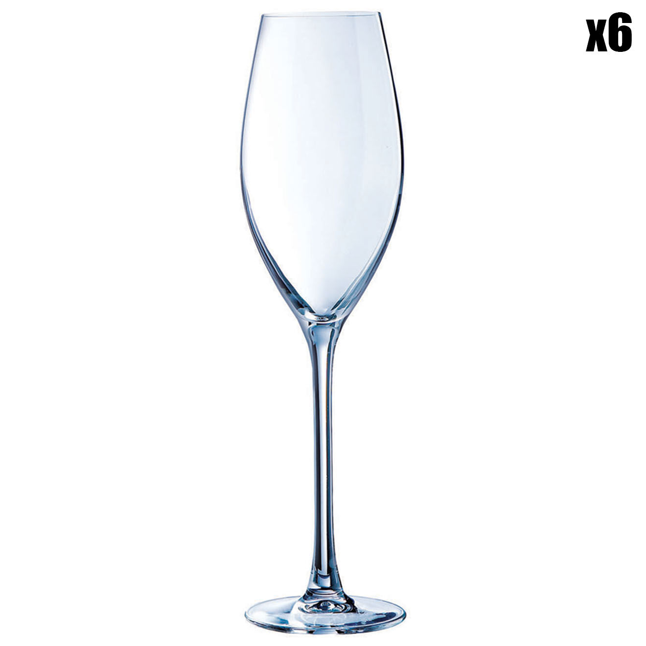 Chef & Sommelier 6 Flûtes à champagne Grands Cépages transparentes - 24 cl