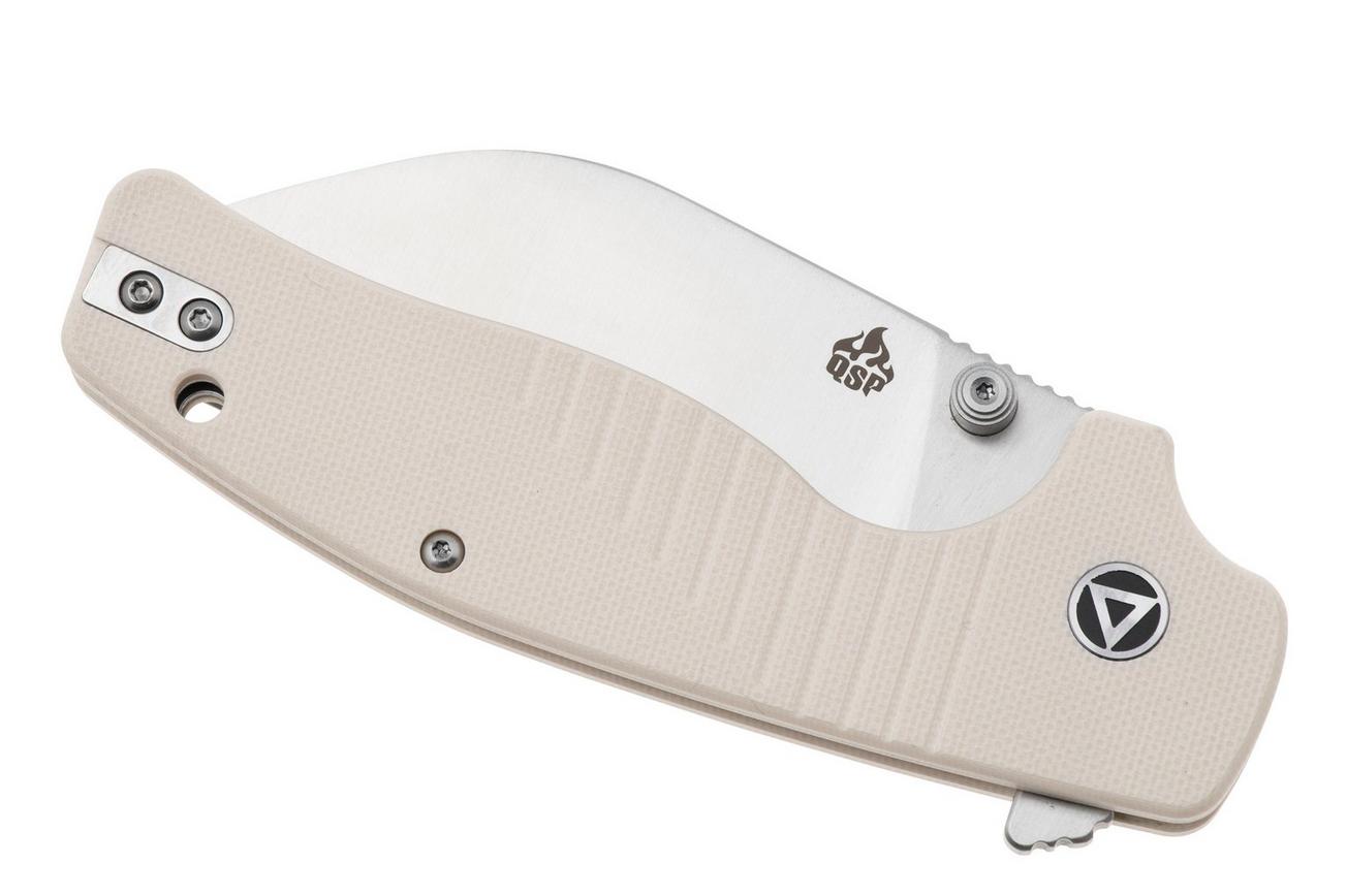 QSP Knife Chefmaster 163-B1, Satin 14C28N, Ivory White G10, zakmes, Keanu Alfaro design