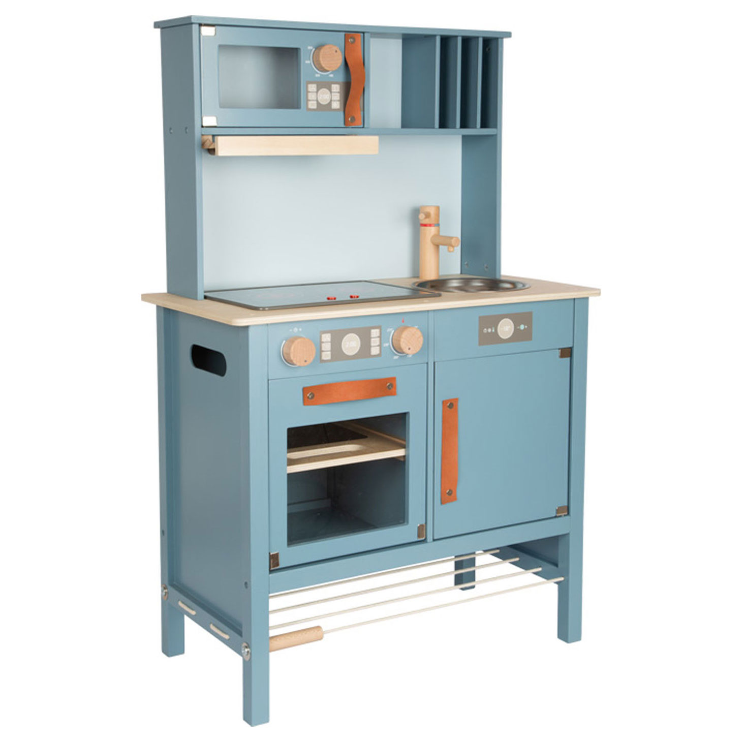 Small Foot-Houten Kinderkeuken Blauw, 7dlg.