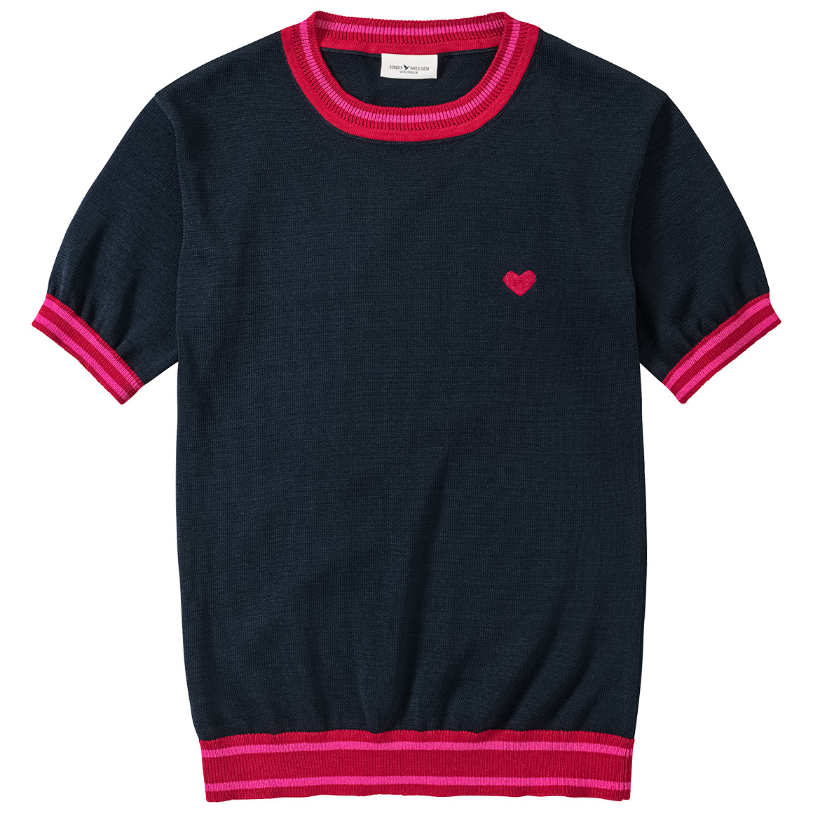 Jonas Nielsen Mädchen T-Shirt im College-Style dunkelblau