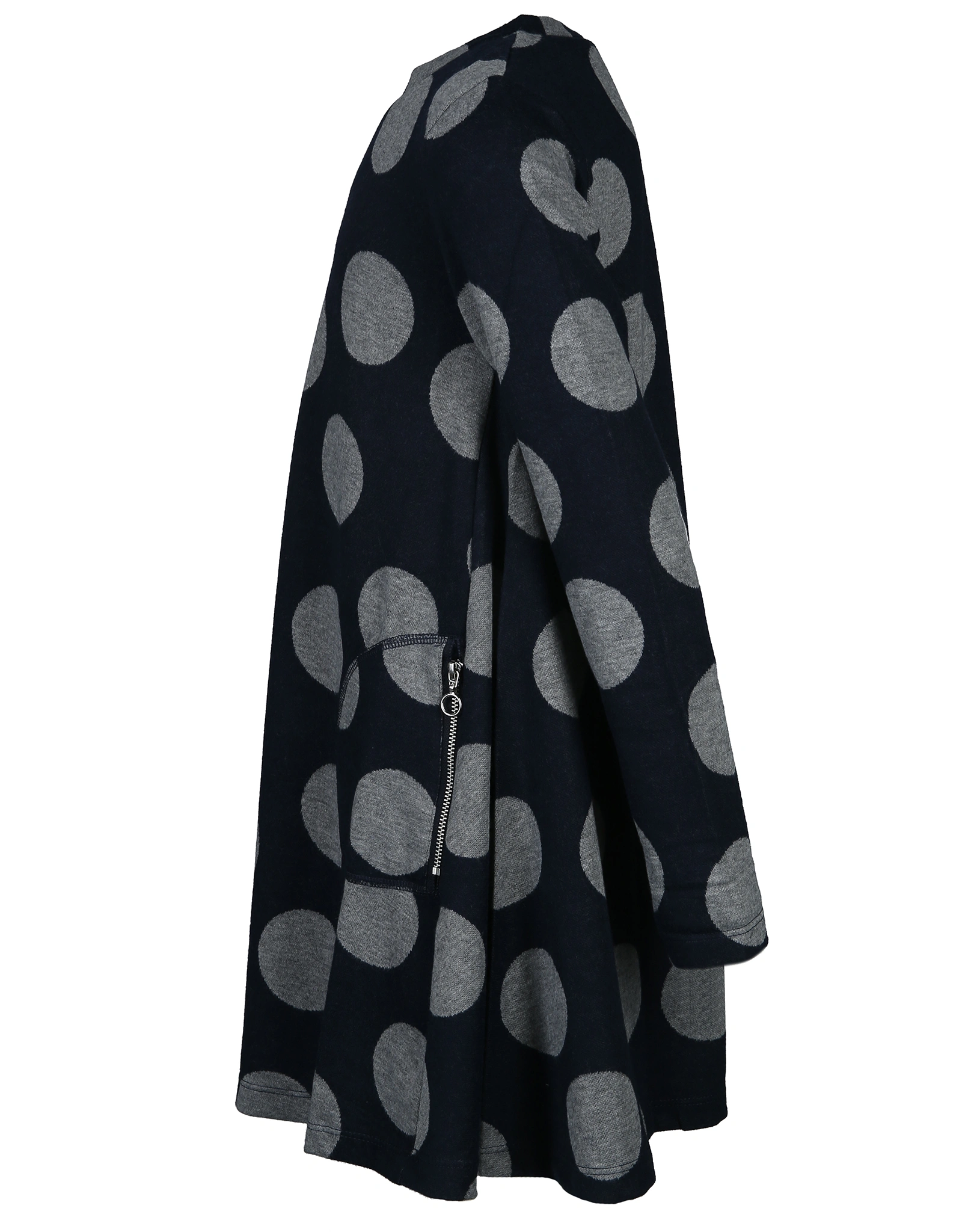 Langarmkleid TUPFEN in dark navy