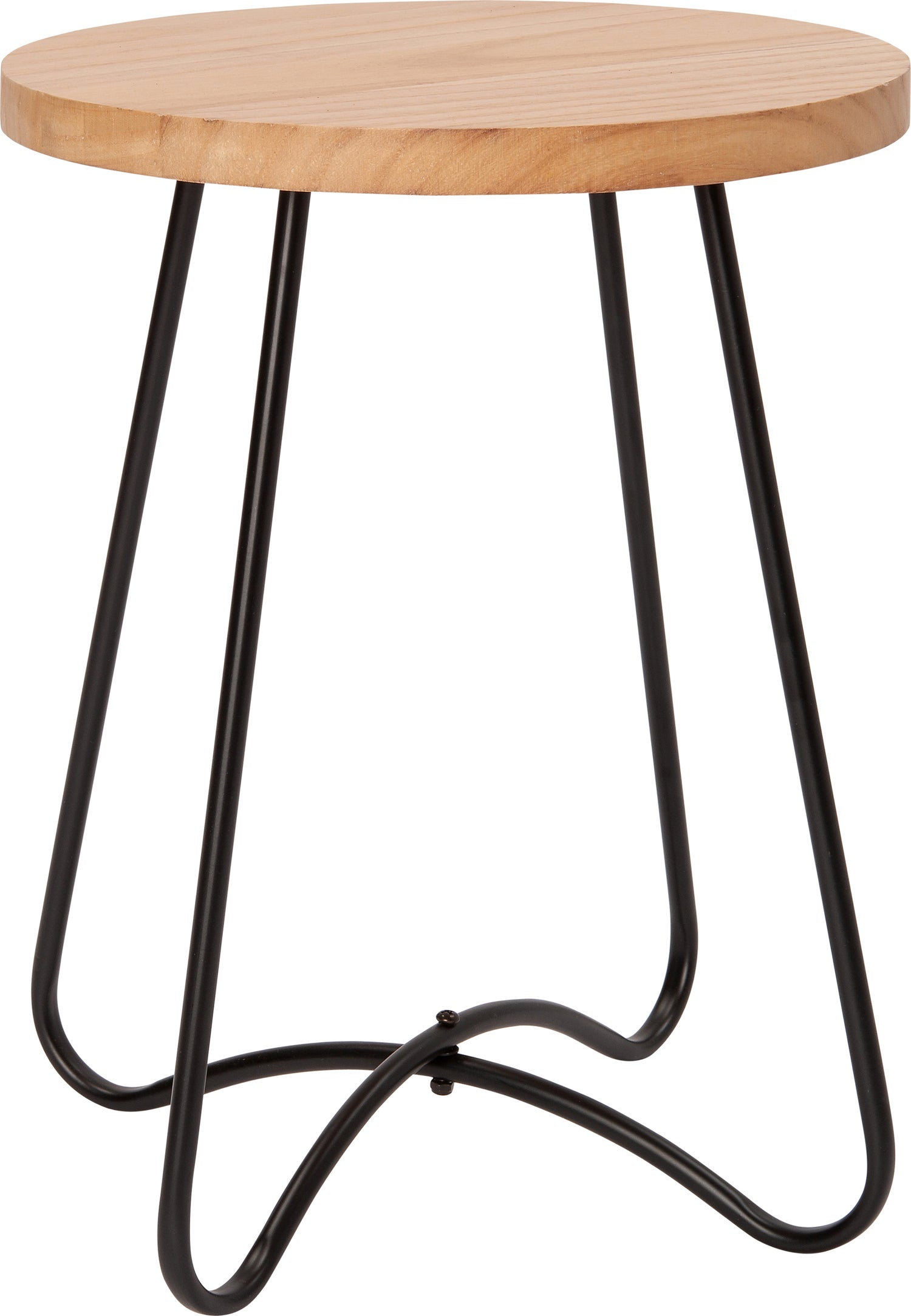 Intratuin bijzettafel Oona zwart / naturel D 35 H 39 cm